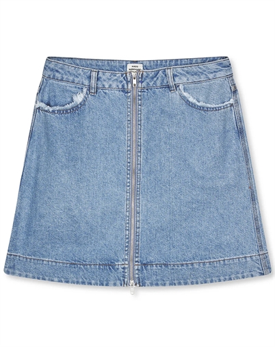 Mads Nørgaard - Classic Denim Riva Nederdel - Mid Blue Denim